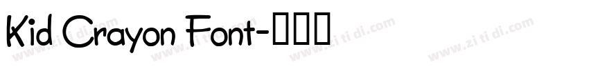 Kid Crayon Font字体转换